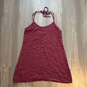 Brandy Melville maroon tie back dress one size